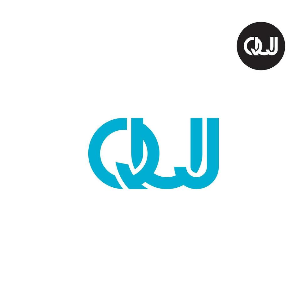 brev quj monogram logotyp design vektor