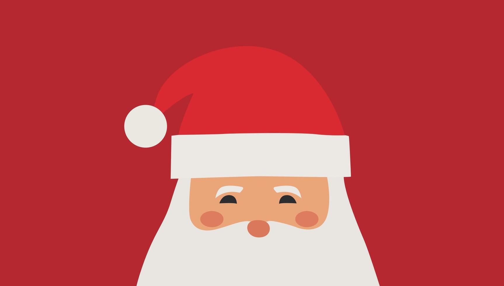 santa claus med röd hatt och vit skägg vektor illustration design