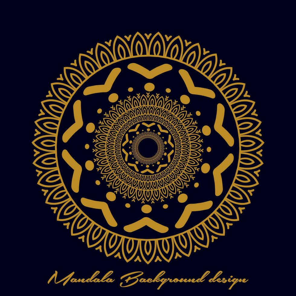 minimalistisch Spiritualität Indien, Islam Mandala Gold Hintergründe. Hochzeit Mandala Ornament glänzend runden Luxus Startseite zum drucken. Blumen- strukturiert. vektor