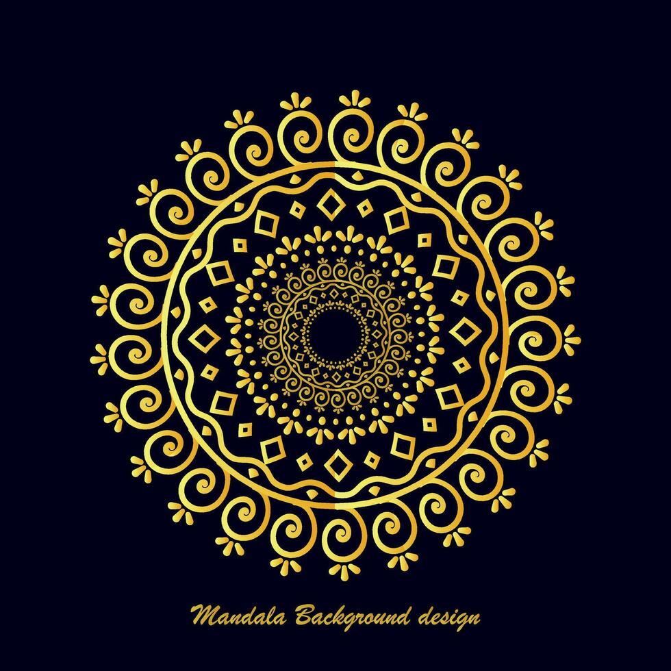 minimalistisk andlighet Indien, islam mandala guld bakgrunder. bröllop mandala prydnad skinande runda lyx omslag för skriva ut. blommig texturerat. vektor