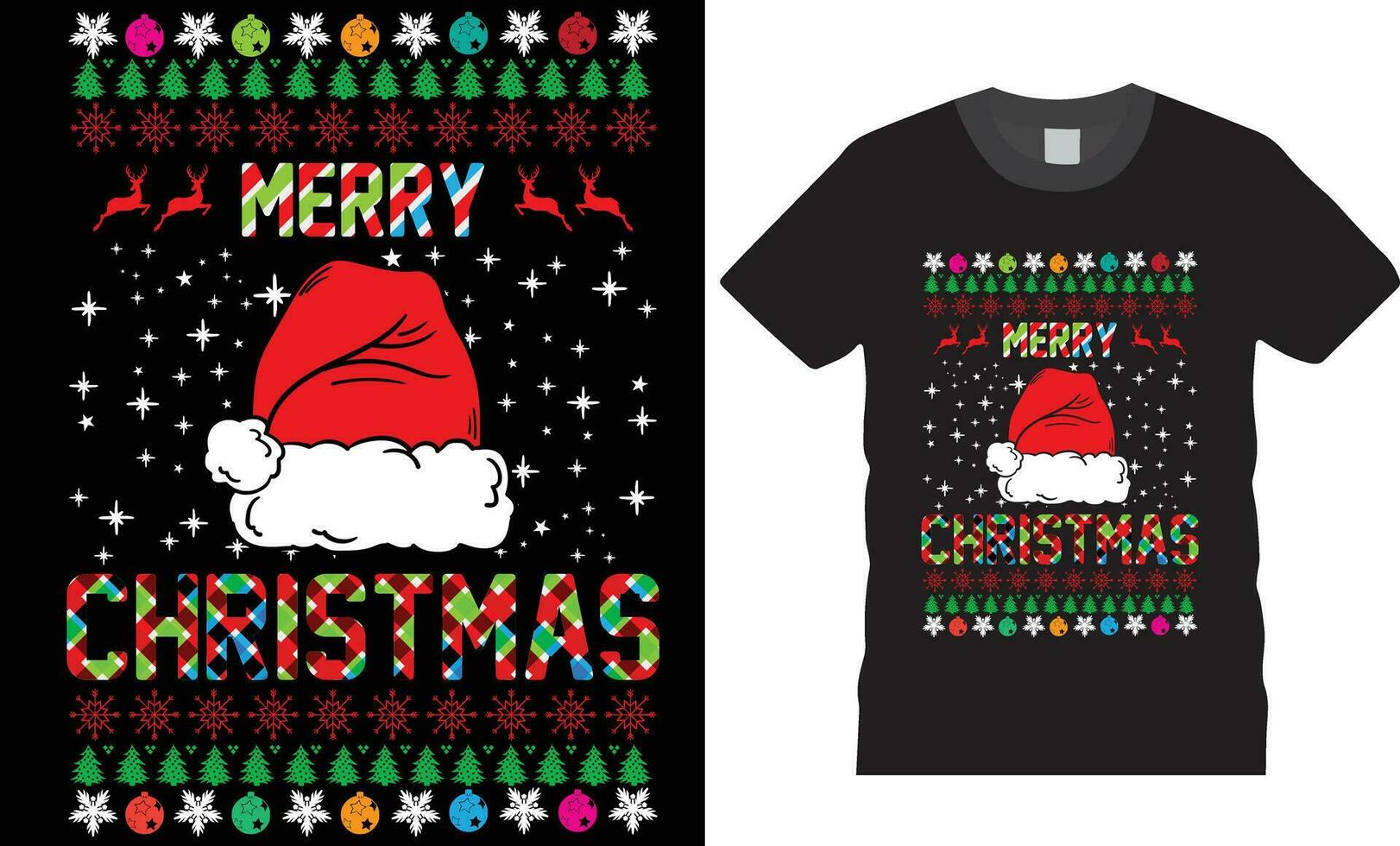 Weihnachts-T-Shirt-Design vektor