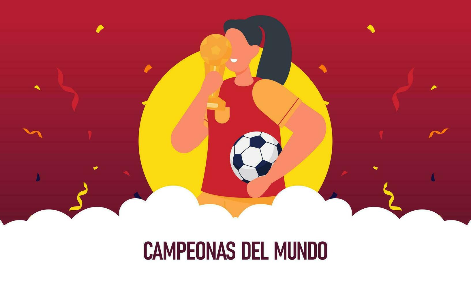 seger för de spanska kvinnor s nationell fotboll team vektor
