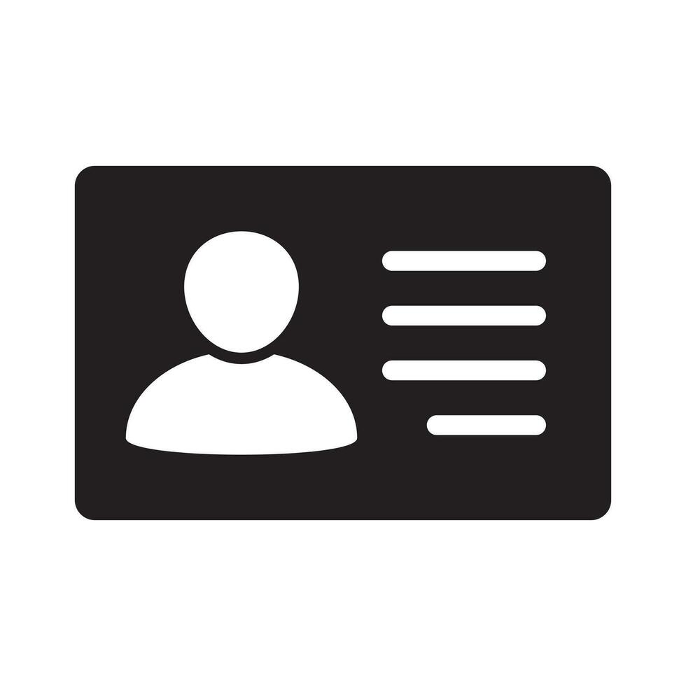 id kort ikon samling. anställd kontorist kort, förare licens, Identifiering kort, personal Identifiering kort symbol. design för hemsida och mobil app. vektor