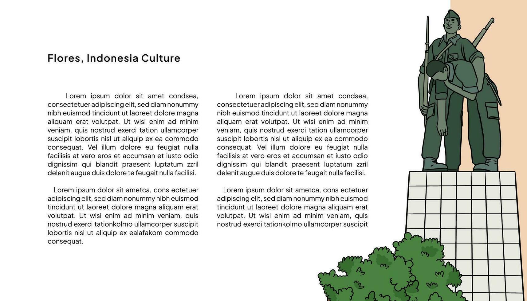 Indonesien Osten nusa Tenggara Design Layout Idee zum Sozial Medien oder Veranstaltung Hintergrund vektor