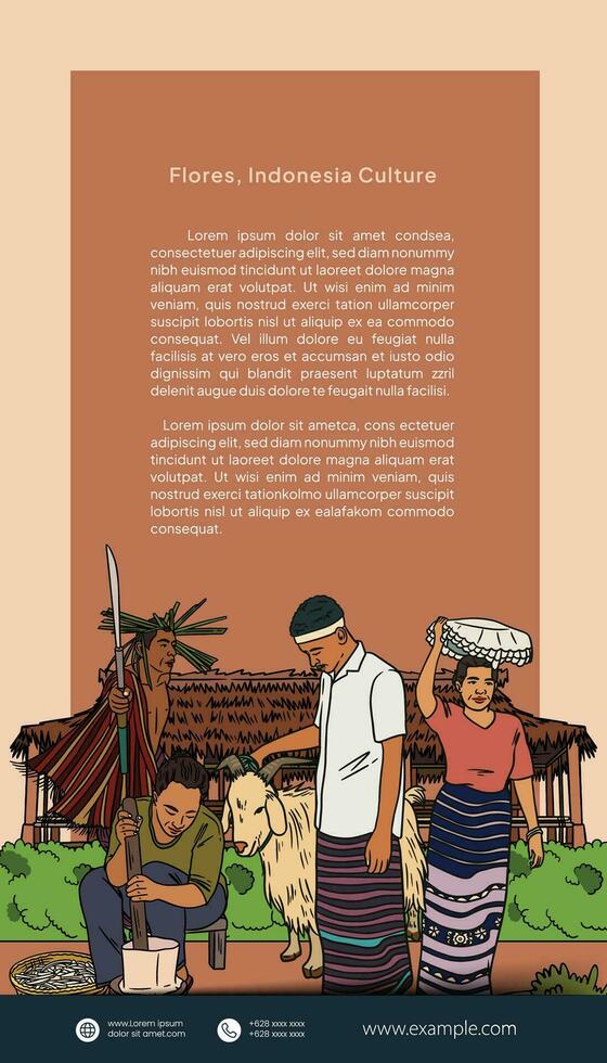 Osten nusa Tenggara Indonesien Kultur Illustration Design Idee vektor