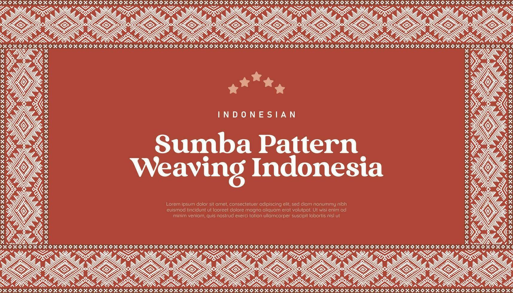 indonesiska sumba mönster vävning illustration vektor