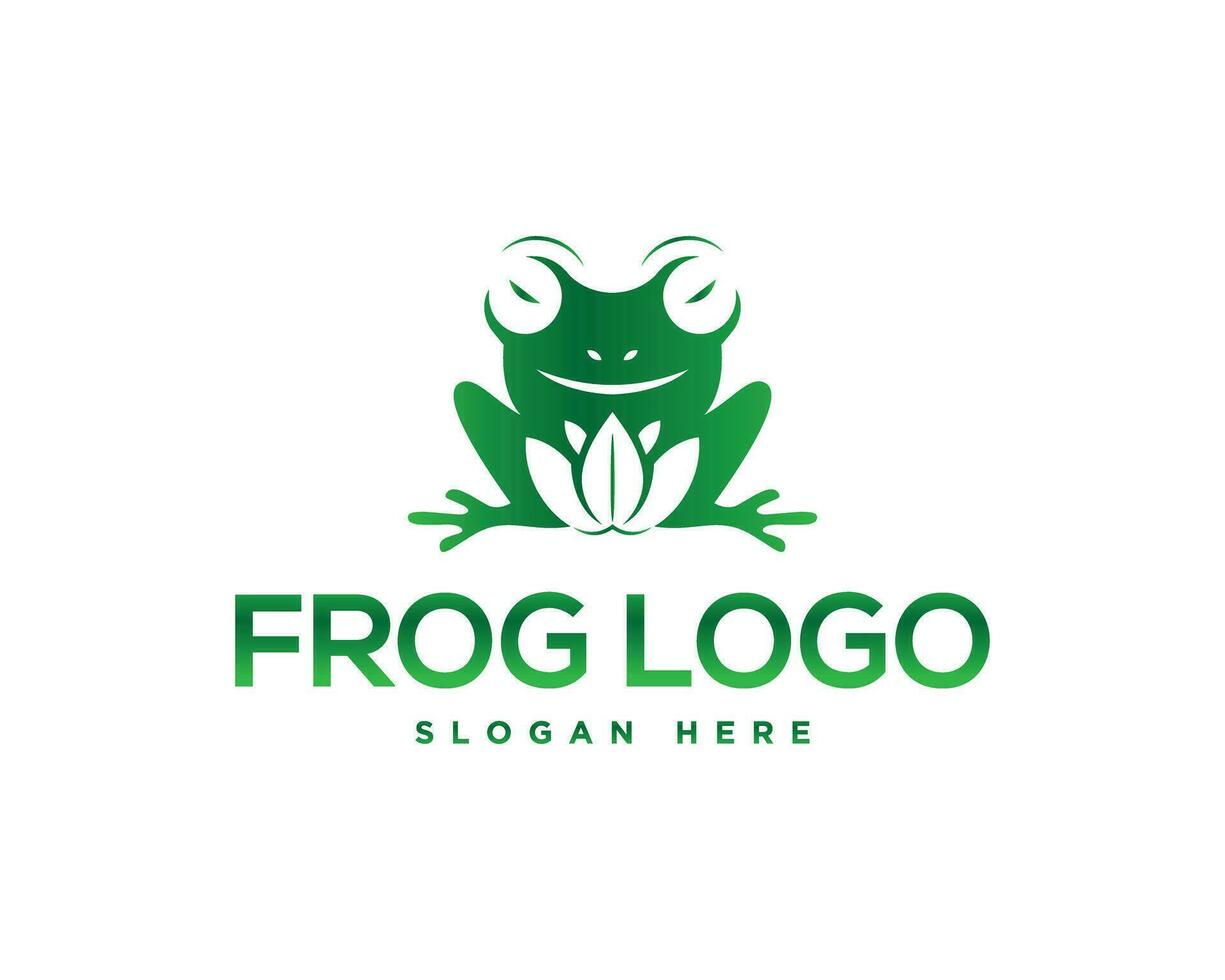 kreativ Lotus Frosch Logo Design Konzept Vektor Symbol Vorlage.