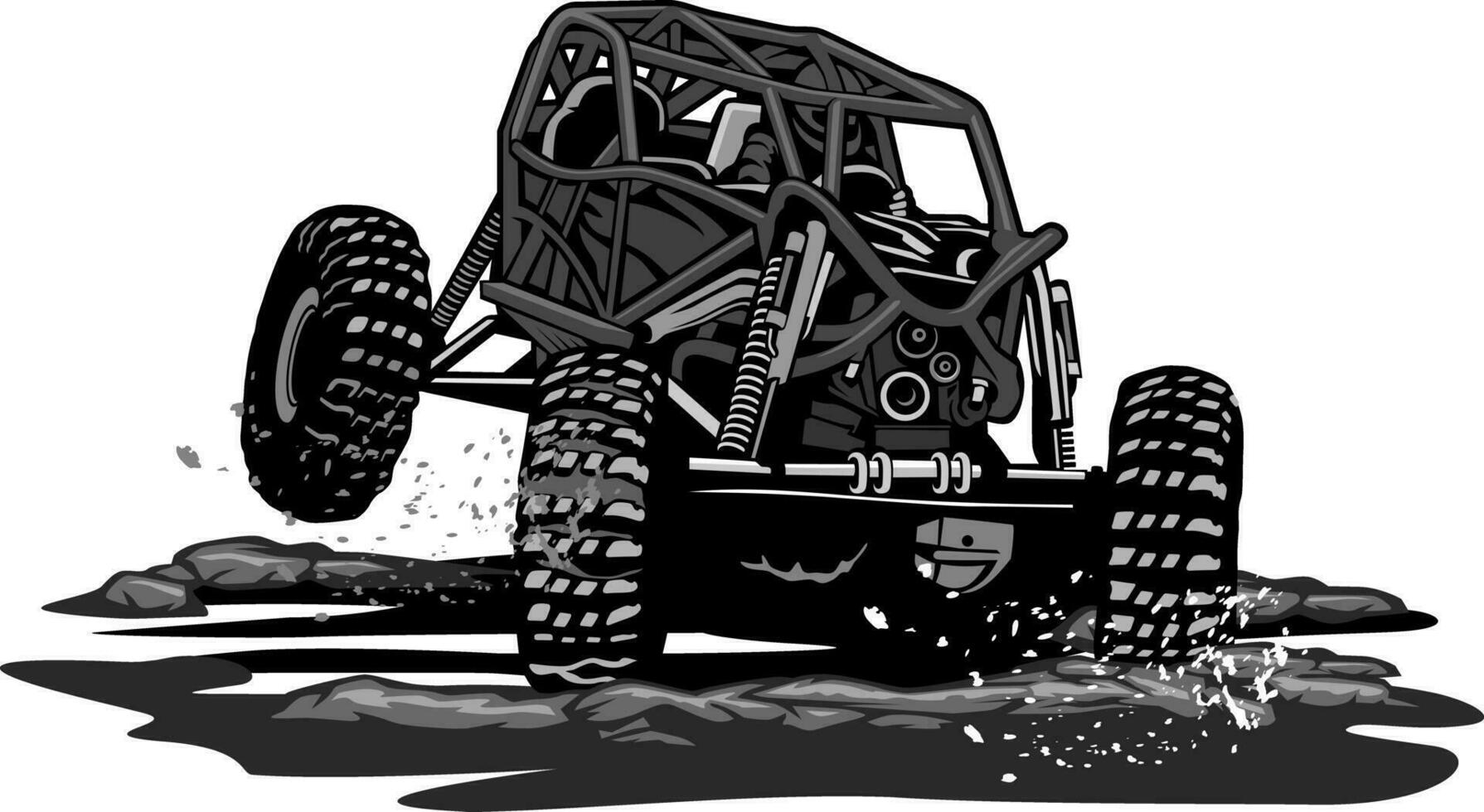 Buggy utv Offroad Sozial Verein Logo Design Vektor