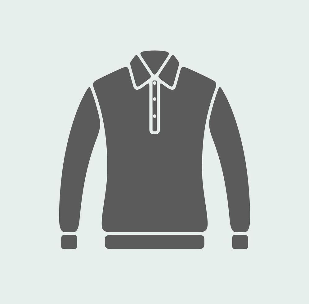 Damen Polo Jumper Symbol auf ein Hintergrund. Vektor Illustration.