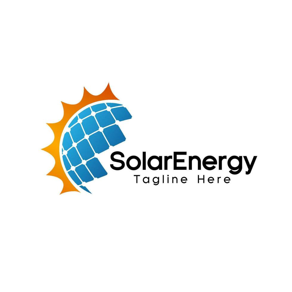 Solar- Energie Leistung Logo Design Vektor Vorlage