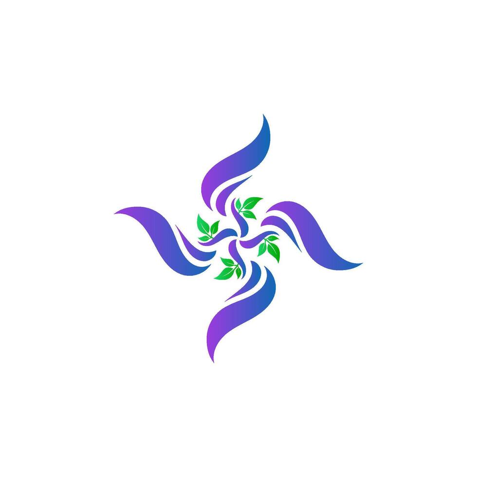 Wirbel Blätter Logo vektor