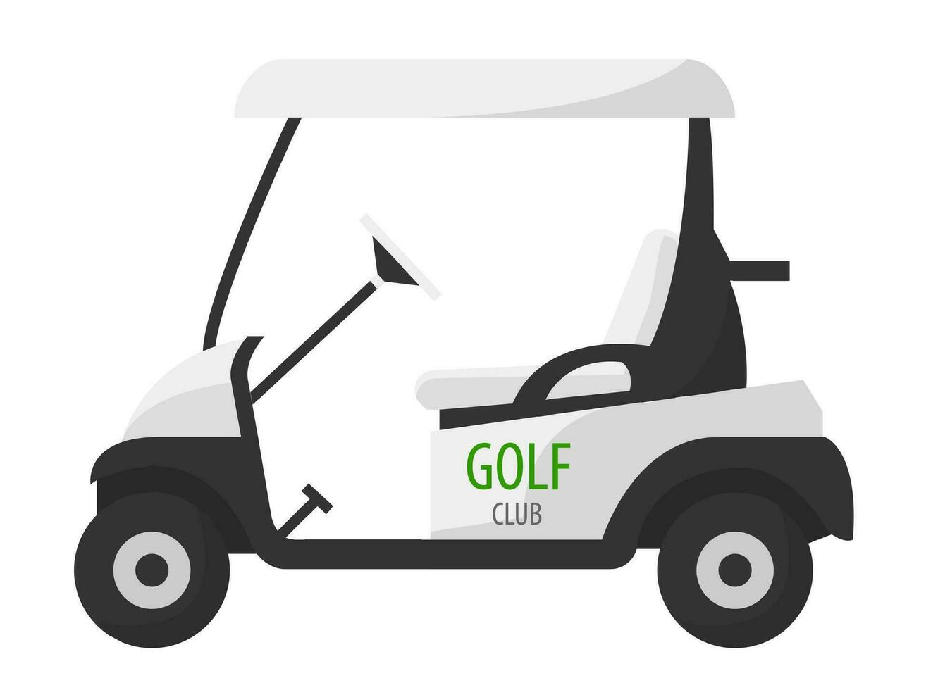 golf klubb transport, små bil för fält idrottsmän vektor