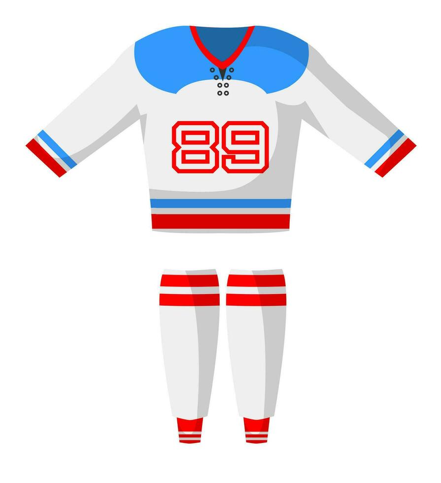 Sport Kleidung, Eishockey Spieler Uniform Vektor