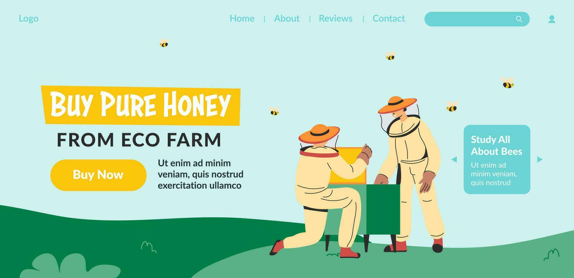 Kaufen rein, unverfälscht Honig von ein organisch Bauernhof vektor
