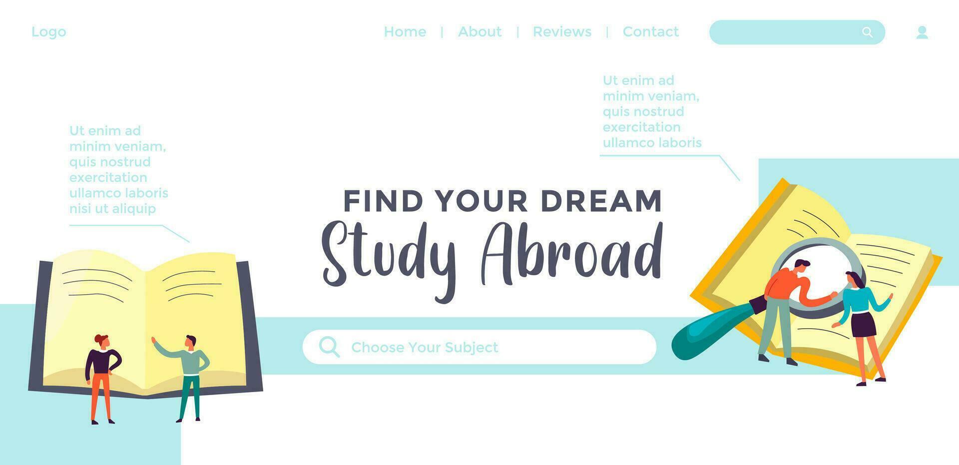 finden Ihre Traum Studie im Ausland im Universität Vektor