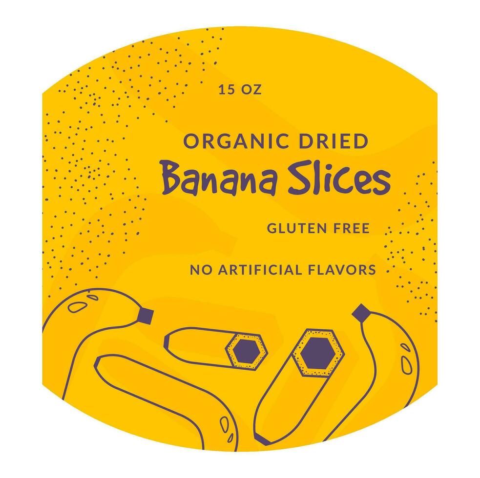 banan skivor, organisk torkades gluten fri frukt vektor