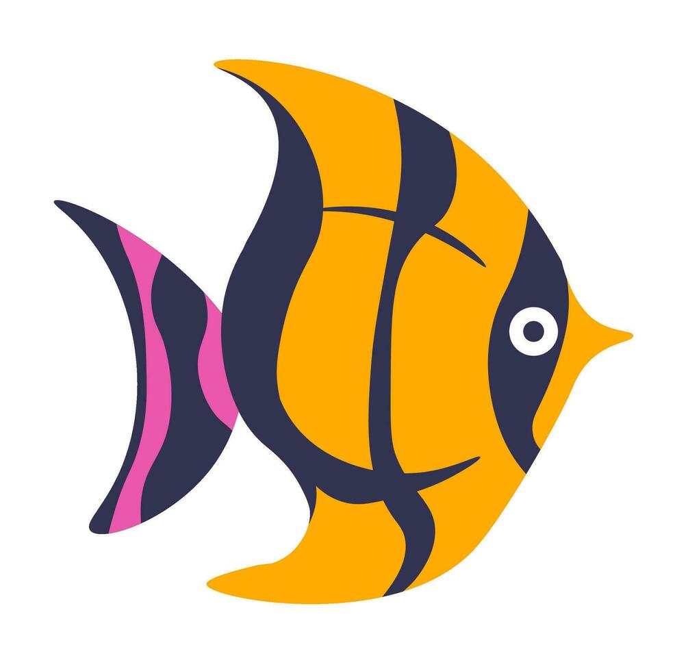 färgrik tropisk vatten- fisk, sällskapsdjur för akvarium vektor