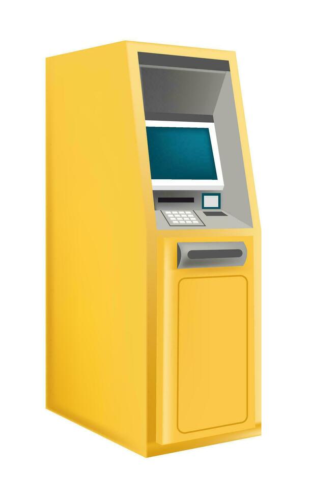 Bankomat automatiserad kassör maskin, bank cashpoint vektor