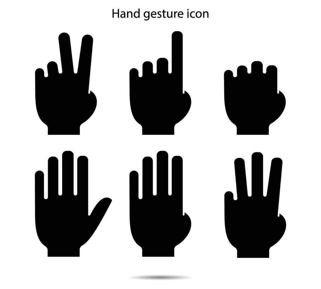 Hand Geste Symbol, Vektor Illustration