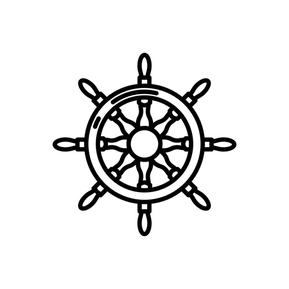 Schiff Helm Symbol im Vektor. Illustration vektor