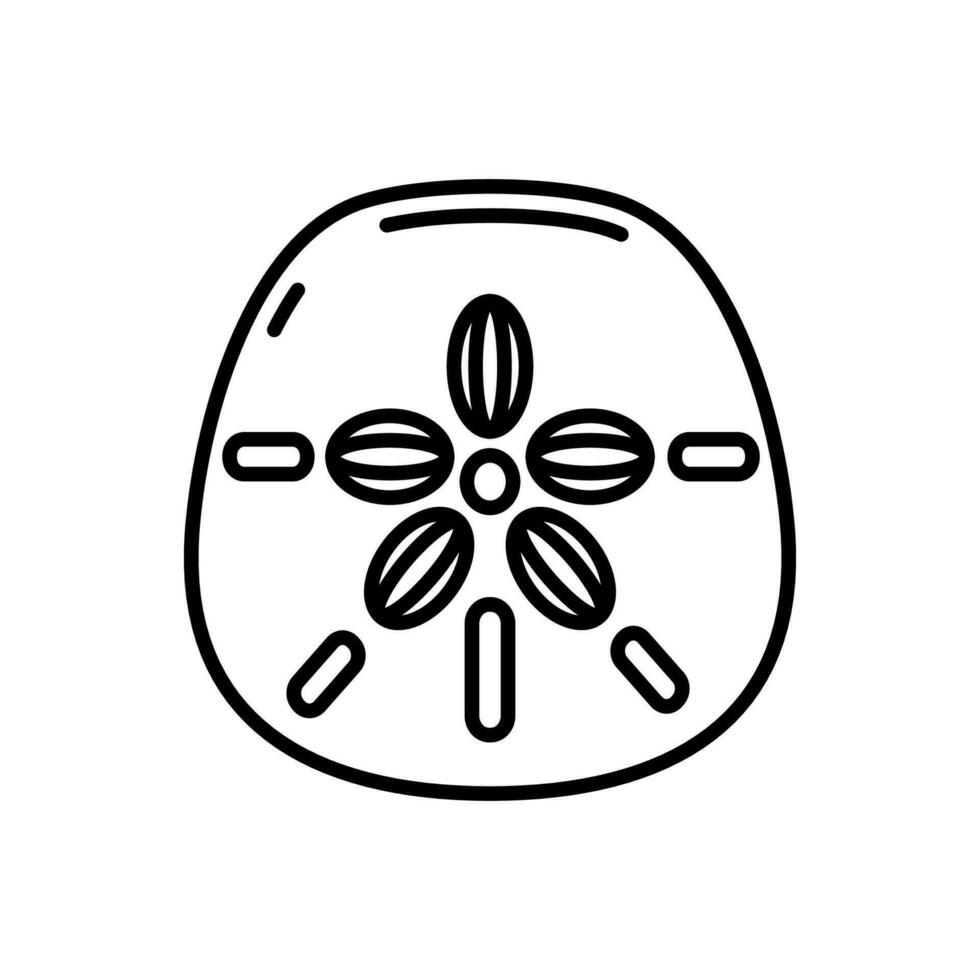 Sand Dollar Symbol im Vektor. Illustration vektor