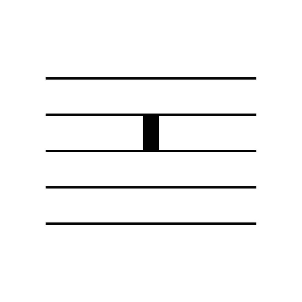 breve eller dubbel- hela resten symbol på personal platt vektor isolerat på vit bakgrund. musikalisk anteckningar symbol. musikalisk notation. för inlärning musik