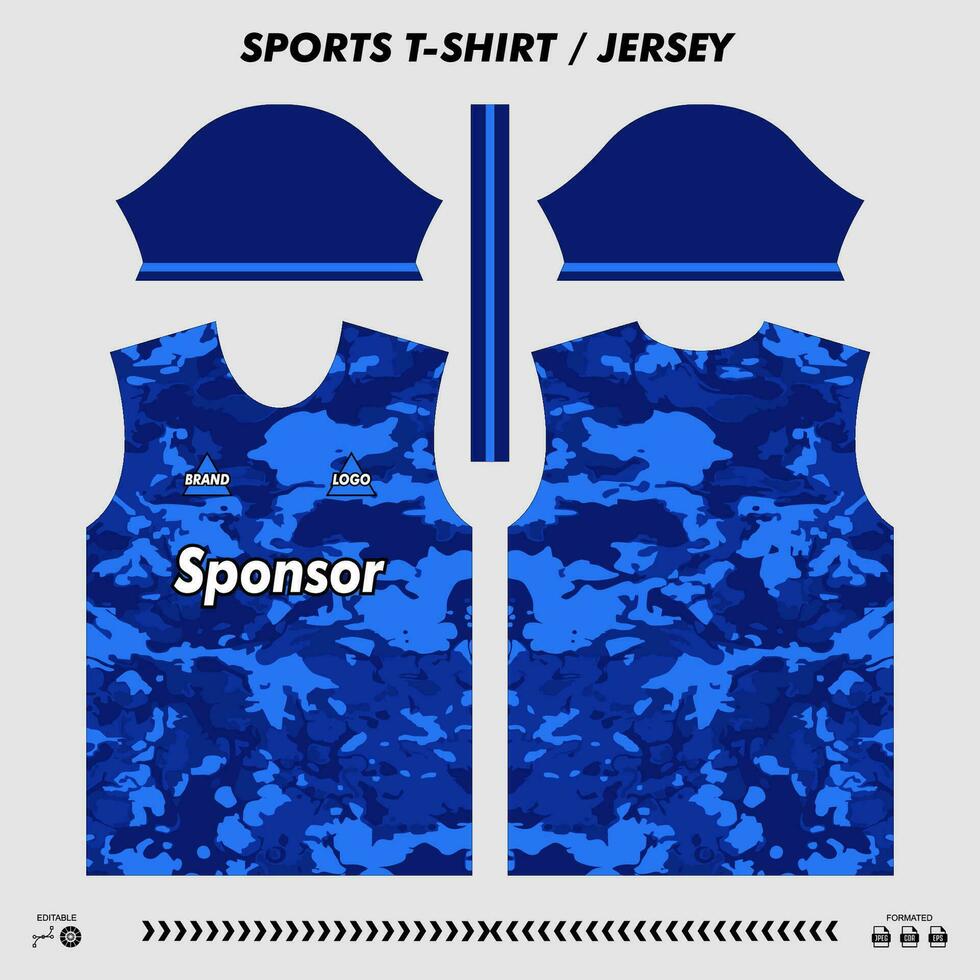 vektor t-shirt sport design, sublimering jersey