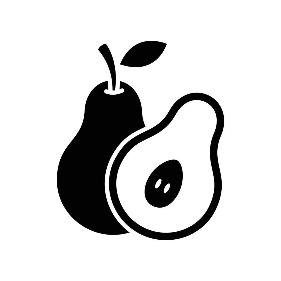 päron frukt ikon vektor design mall enkel och rena