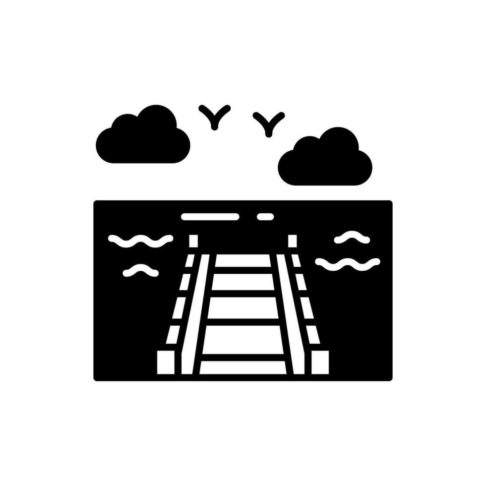 Seebrücke Symbol im Vektor. Illustration vektor