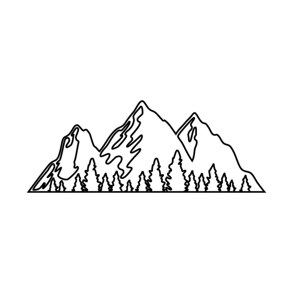 Berge Symbol Vektor. Wanderung Illustration unterzeichnen. wild Natur Symbol oder Logo. vektor