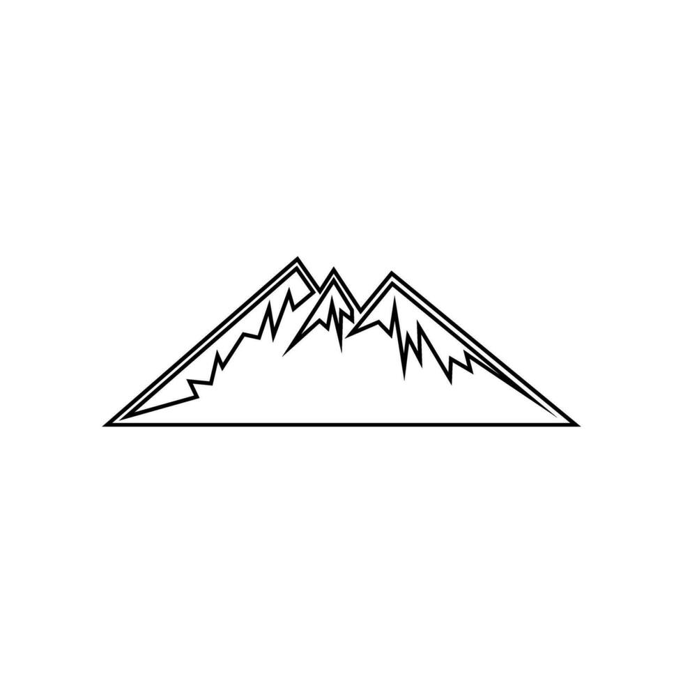 Berge Symbol Vektor. Wanderung Illustration unterzeichnen. wild Natur Symbol oder Logo. vektor