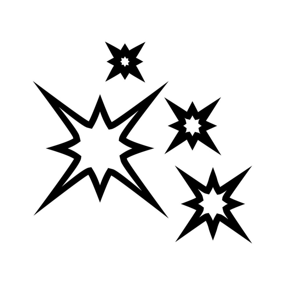 funkelt Symbol Vektor. funkeln Sterne Illustration unterzeichnen. leuchtenden platzen Symbol. Star Logo. vektor