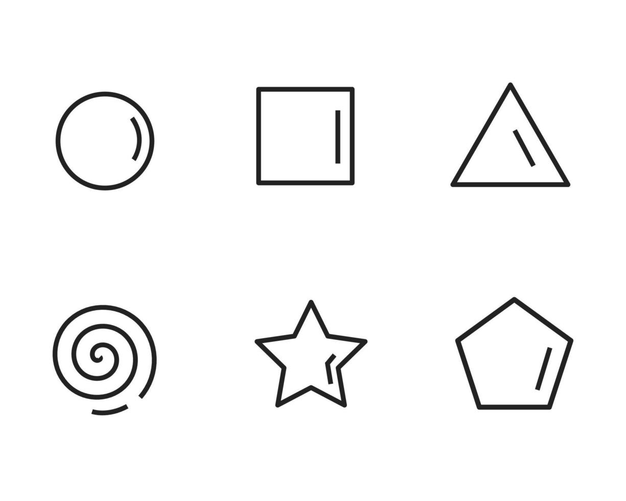 abstrakte Grundform Symbol Strichzeichnungen vektor