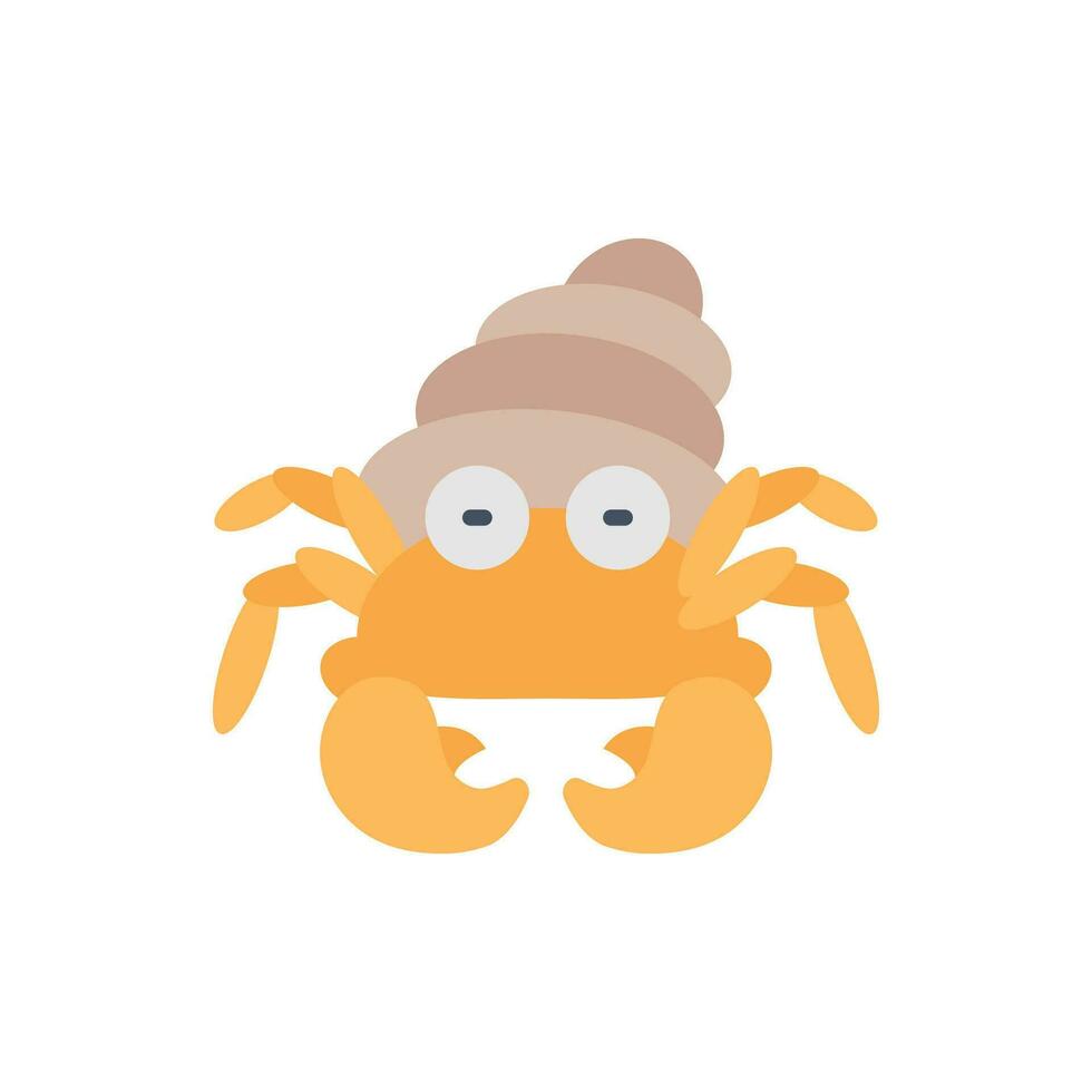 Einsiedler Krabbe Symbol im Vektor. Illustration vektor