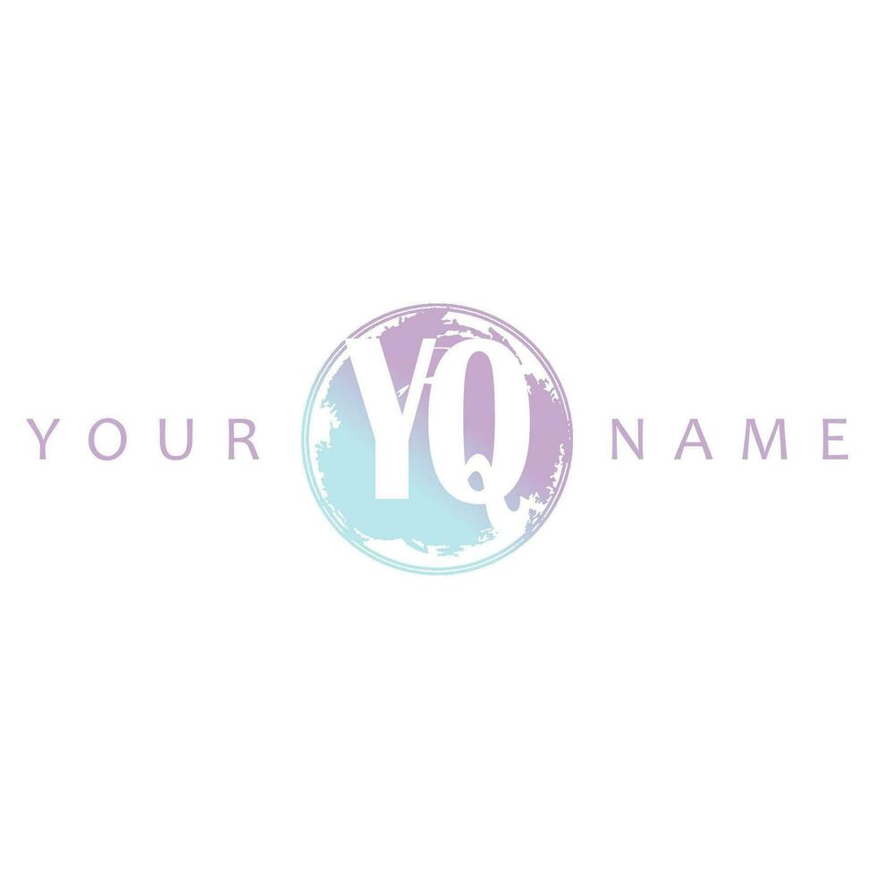 yq Initiale Logo Aquarell Vektor Design