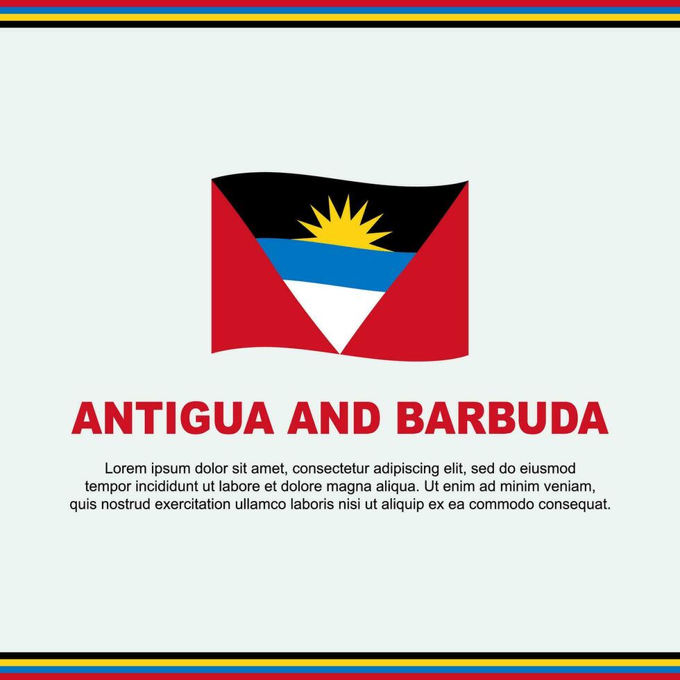 antigua och barbuda flagga bakgrund design mall. antigua och barbuda oberoende dag baner social media posta. antigua och barbuda design vektor