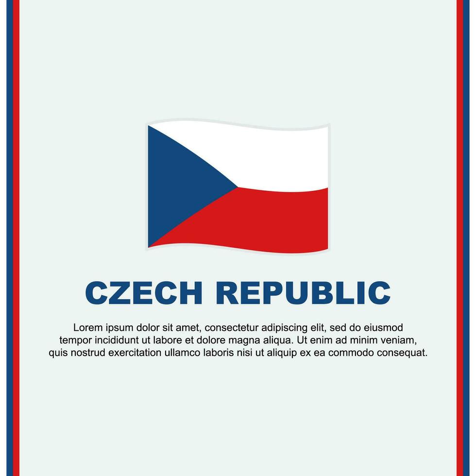 Tschechisch Republik Flagge Hintergrund Design Vorlage. Tschechisch Republik Unabhängigkeit Tag Banner Sozial Medien Post. Tschechisch Republik Karikatur vektor