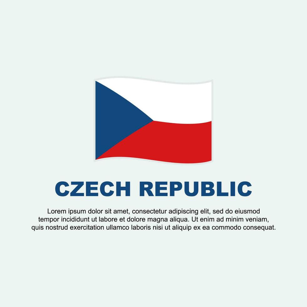 Tschechisch Republik Flagge Hintergrund Design Vorlage. Tschechisch Republik Unabhängigkeit Tag Banner Sozial Medien Post. Tschechisch Republik Hintergrund vektor
