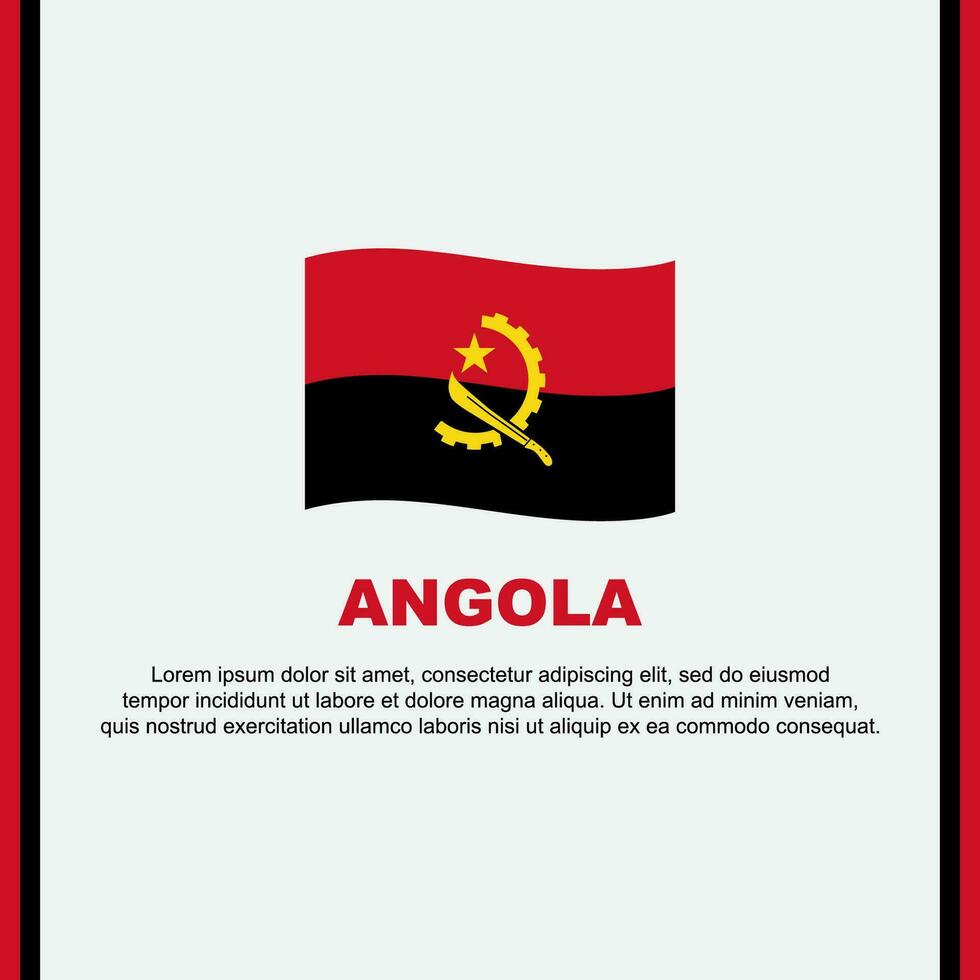 angola flagga bakgrund design mall. angola oberoende dag baner social media posta. angola tecknad serie vektor