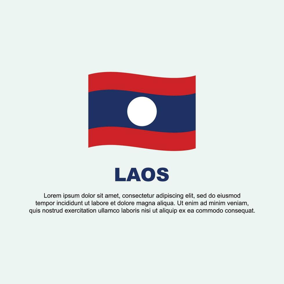 Laos Flagge Hintergrund Design Vorlage. Laos Unabhängigkeit Tag Banner Sozial Medien Post. Laos Hintergrund vektor