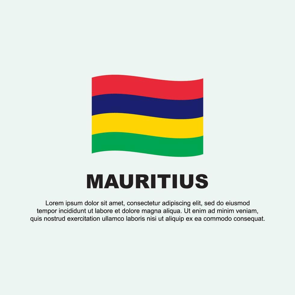 mauritius flagga bakgrund design mall. mauritius oberoende dag baner social media posta. mauritius bakgrund vektor