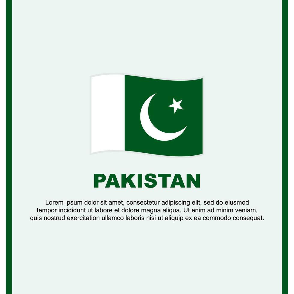 Pakistan Flagge Hintergrund Design Vorlage. Pakistan Unabhängigkeit Tag Banner Sozial Medien Post. Pakistan Karikatur vektor