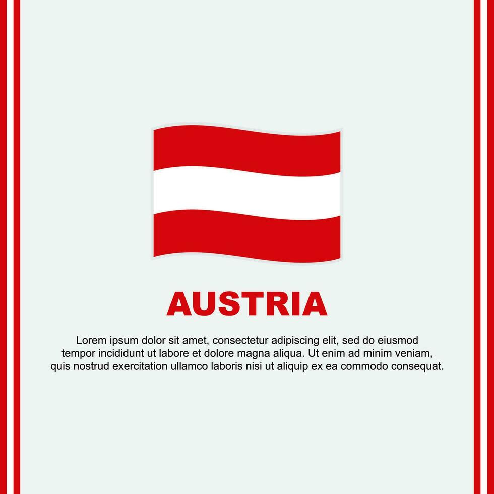 Österreich Flagge Hintergrund Design Vorlage. Österreich Unabhängigkeit Tag Banner Sozial Medien Post. Österreich Karikatur vektor