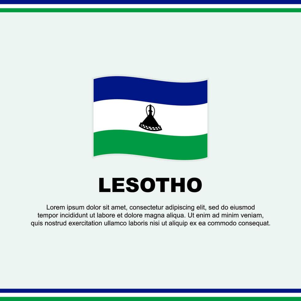 Lesotho Flagge Hintergrund Design Vorlage. Lesotho Unabhängigkeit Tag Banner Sozial Medien Post. Lesotho Design vektor