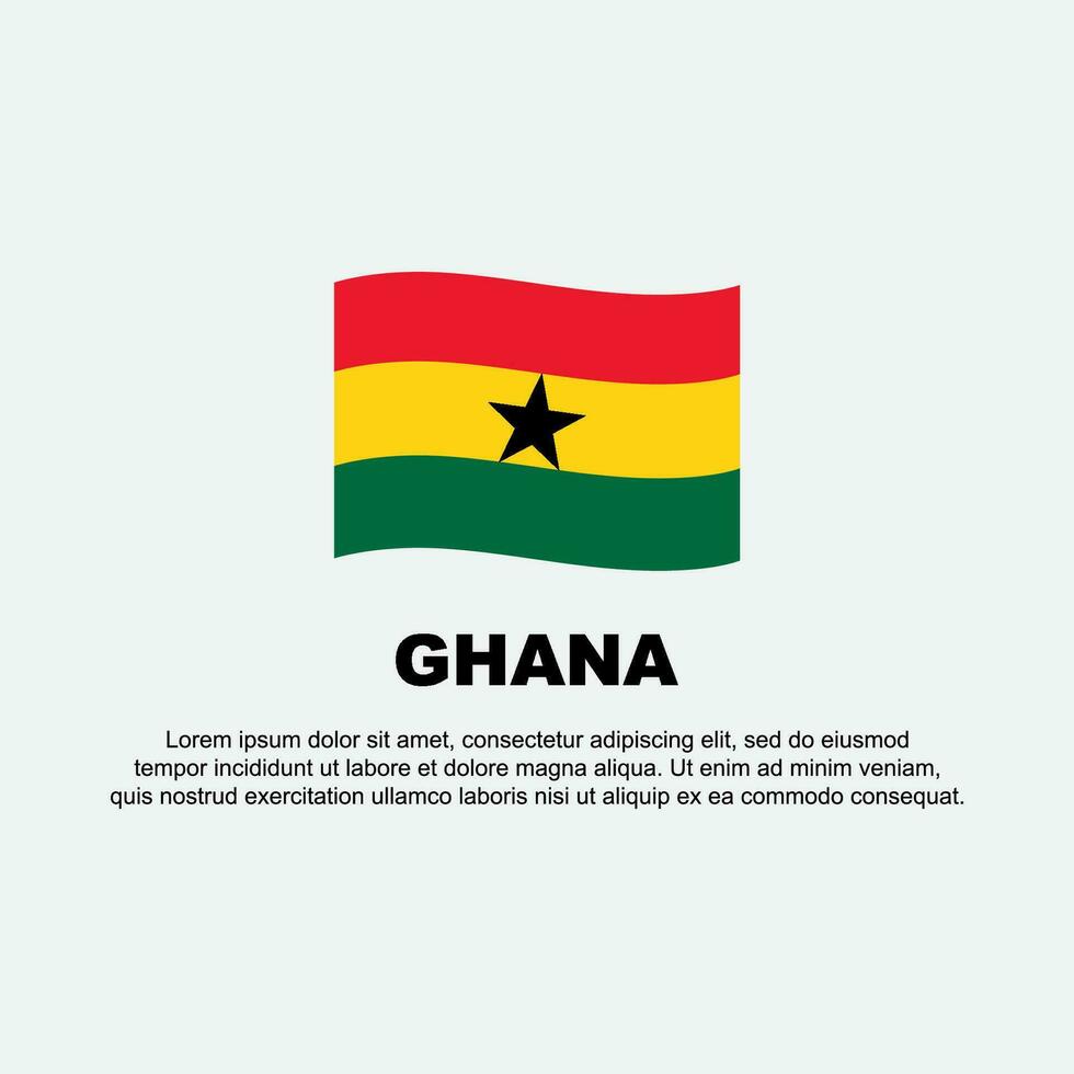 ghana flagga bakgrund design mall. ghana oberoende dag baner social media posta. ghana bakgrund vektor