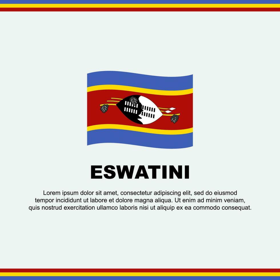 eswatini flagga bakgrund design mall. eswatini oberoende dag baner social media posta. eswatini design vektor