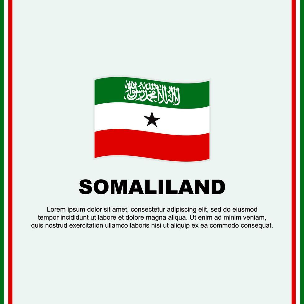 somaliland flagga bakgrund design mall. somaliland oberoende dag baner social media posta. somaliland tecknad serie vektor