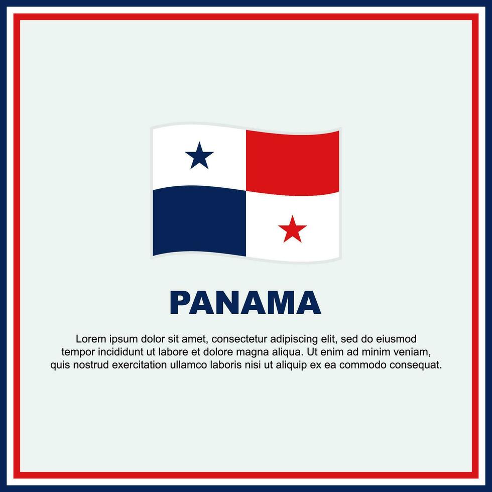 panama flagga bakgrund design mall. panama oberoende dag baner social media posta. panama baner vektor