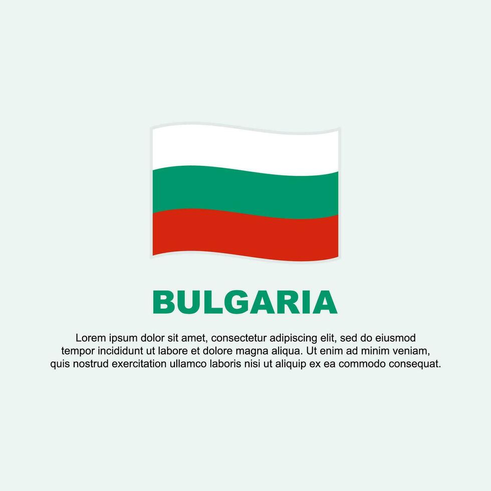 bulgarien flagga bakgrund design mall. bulgarien oberoende dag baner social media posta. bulgarien bakgrund vektor