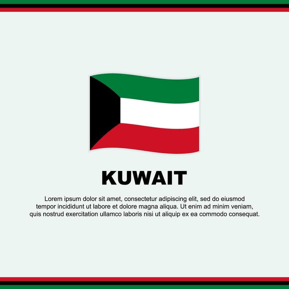 kuwait flagga bakgrund design mall. kuwait oberoende dag baner social media posta. kuwait design vektor